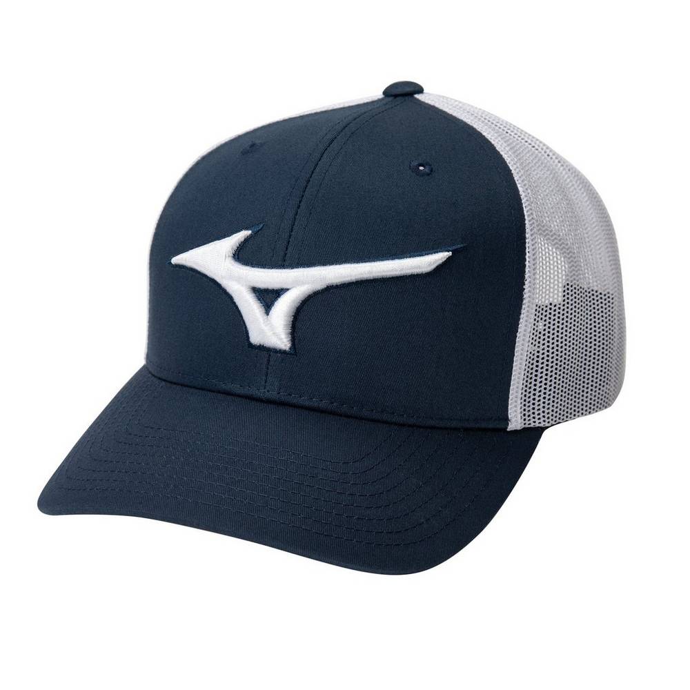 Mizuno Diamond Trucker Férfi Kalapok Sötétkék/Fehér MFN654810